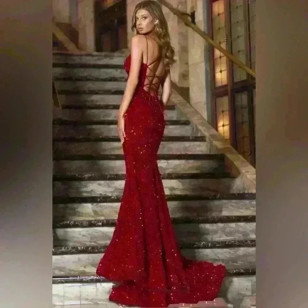 NWT red glitter dress - Picture 3 of 5